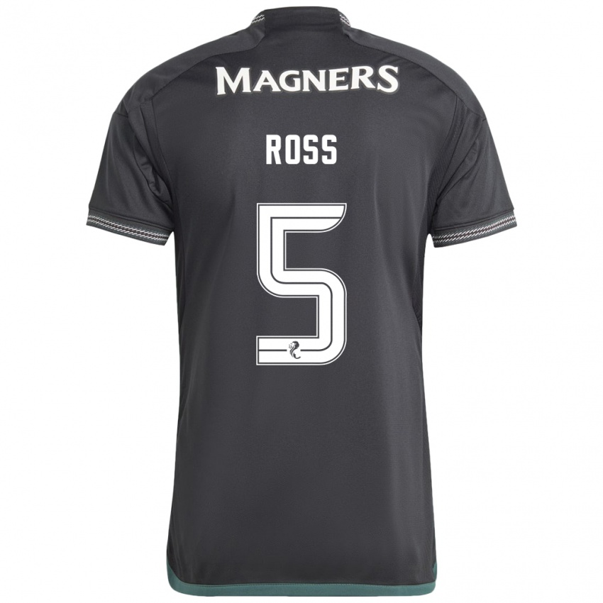 Niño Camiseta Natalie Ross #5 Negro 2ª Equipación 2023/24 La Camisa