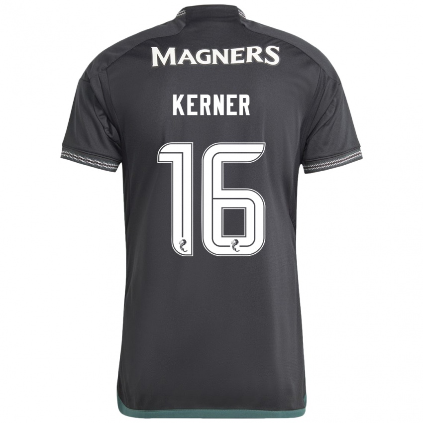 Niño Camiseta Hana Kerner #16 Negro 2ª Equipación 2023/24 La Camisa