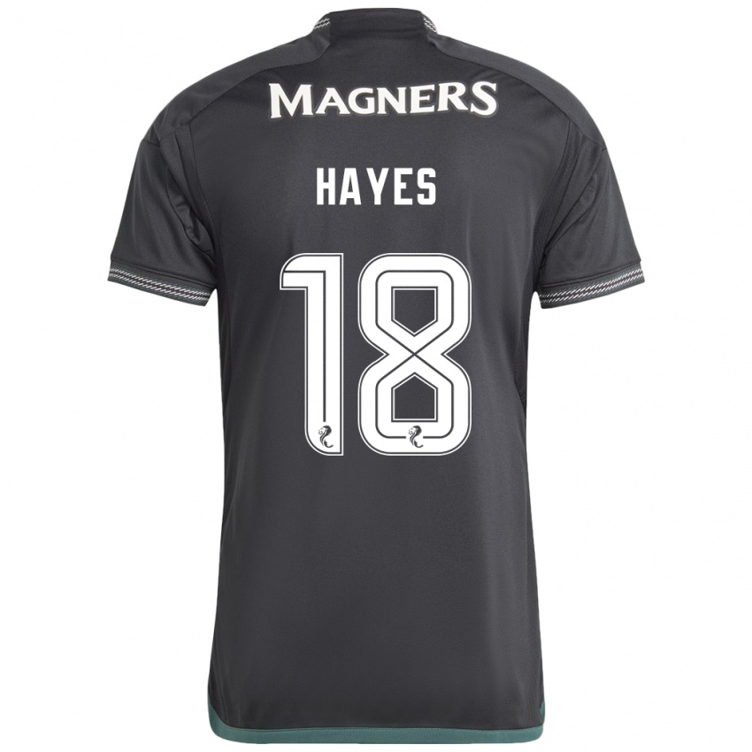 Niño Camiseta Caitlin Hayes #18 Negro 2ª Equipación 2023/24 La Camisa