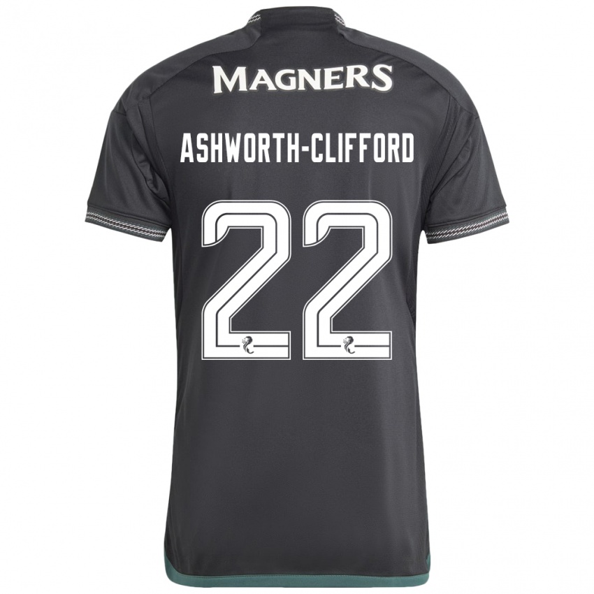 Niño Camiseta Lucy Ashworth-Clifford #22 Negro 2ª Equipación 2023/24 La Camisa