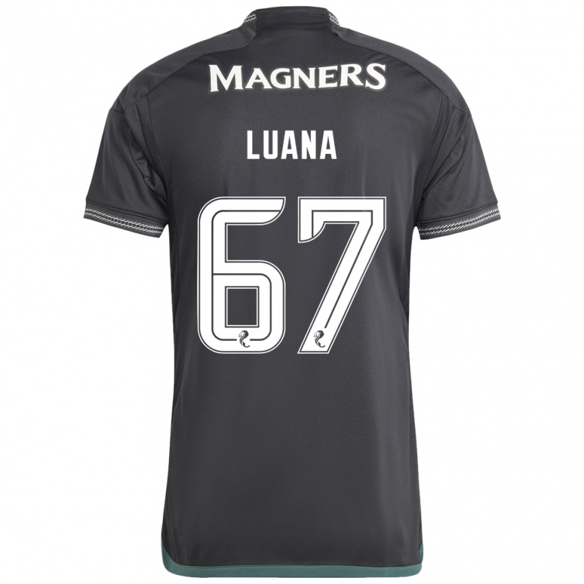 Niño Camiseta Luana Muñoz #67 Negro 2ª Equipación 2023/24 La Camisa