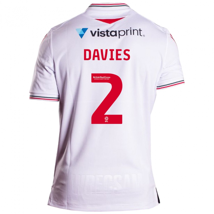 Niño Camiseta Phoebe Davies #2 Blanco 2ª Equipación 2023/24 La Camisa