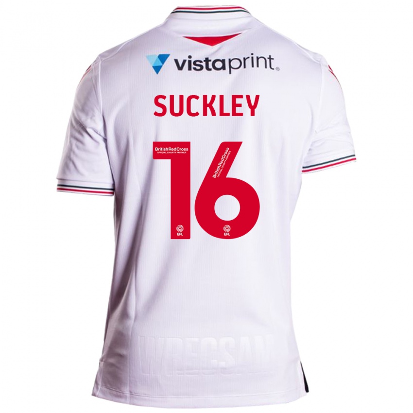 Niño Camiseta Ava Suckley #16 Blanco 2ª Equipación 2023/24 La Camisa