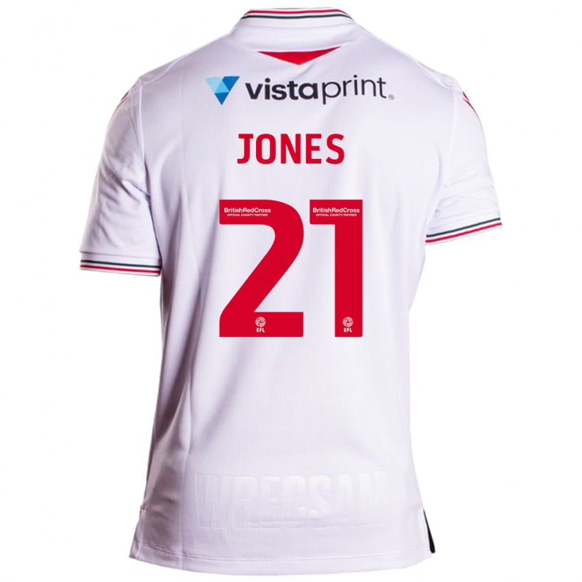 Niño Camiseta Lili Jones #21 Blanco 2ª Equipación 2023/24 La Camisa