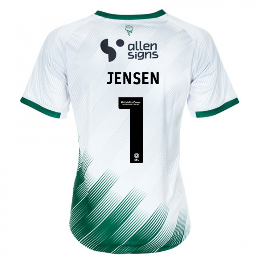 Niño Camiseta Lukas Jensen #1 Blanco 2ª Equipación 2023/24 La Camisa