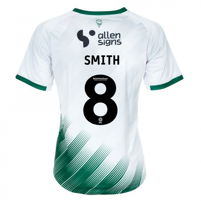 Niño Camiseta Alistair Smith #8 Blanco 2ª Equipación 2023/24 La Camisa