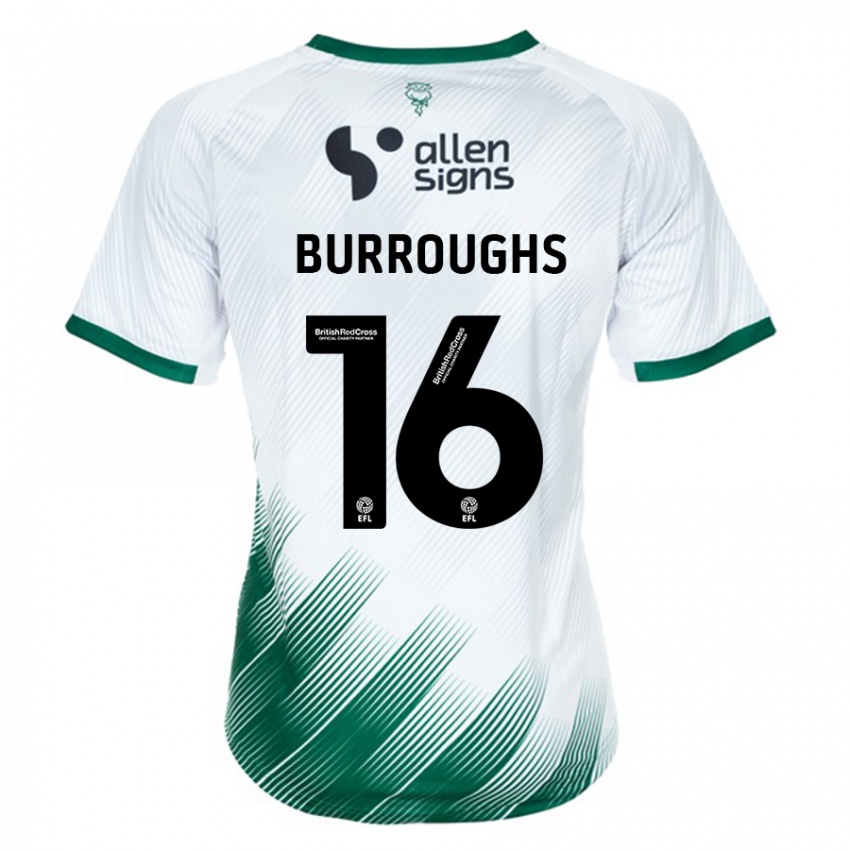 Niño Camiseta Jack Burroughs #16 Blanco 2ª Equipación 2023/24 La Camisa