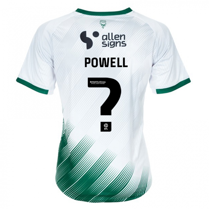Niño Camiseta Darryl Powell #0 Blanco 2ª Equipación 2023/24 La Camisa