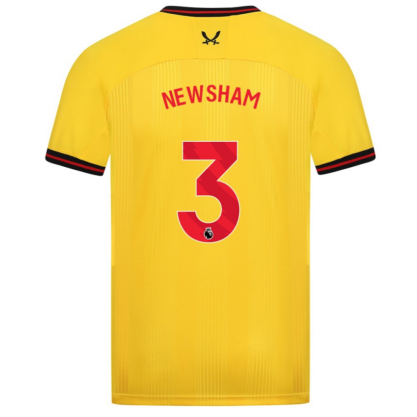 Niño Camiseta Charlotte Newsham #3 Amarillo 2ª Equipación 2023/24 La Camisa