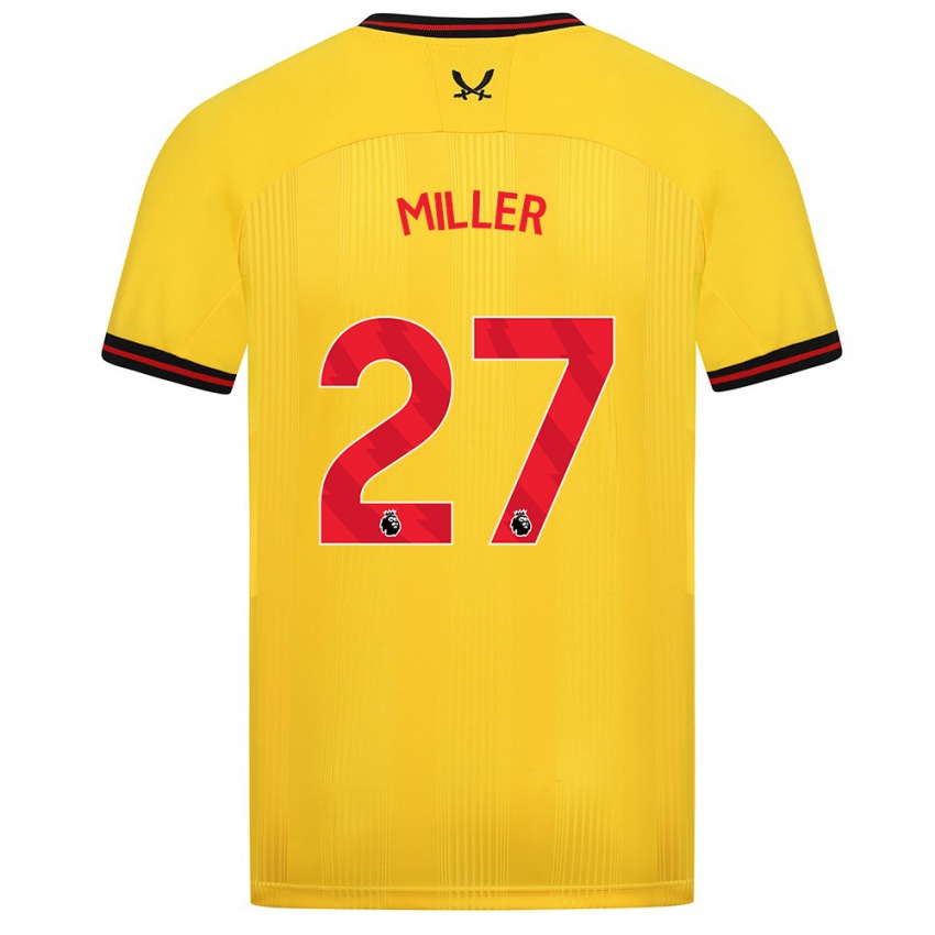 Niño Camiseta Lara Miller #27 Amarillo 2ª Equipación 2023/24 La Camisa