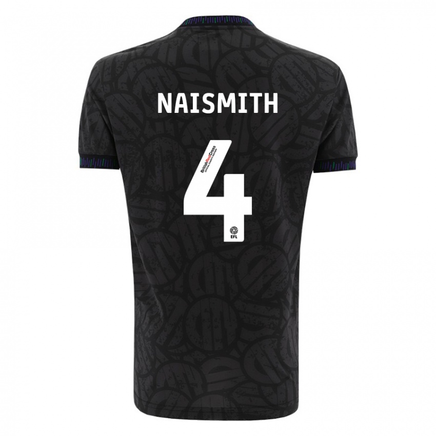 Niño Camiseta Kal Naismith #4 Negro 2ª Equipación 2023/24 La Camisa