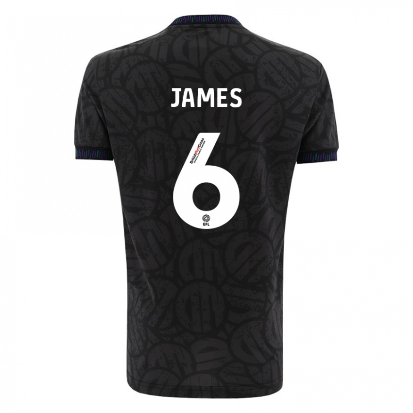 Niño Camiseta Matty James #6 Negro 2ª Equipación 2023/24 La Camisa