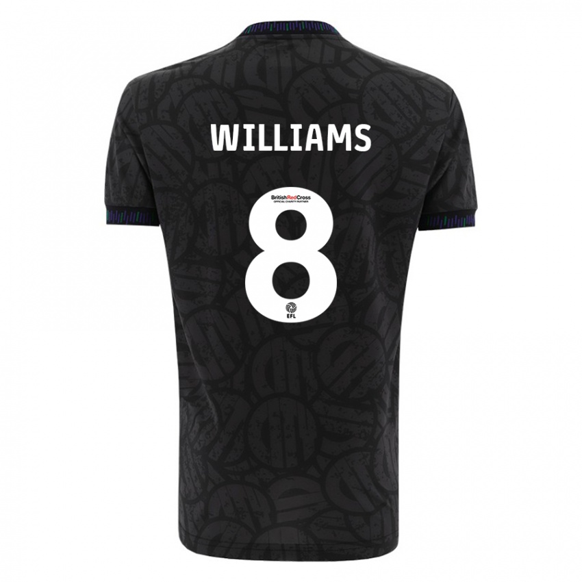 Niño Camiseta Joe Williams #8 Negro 2ª Equipación 2023/24 La Camisa