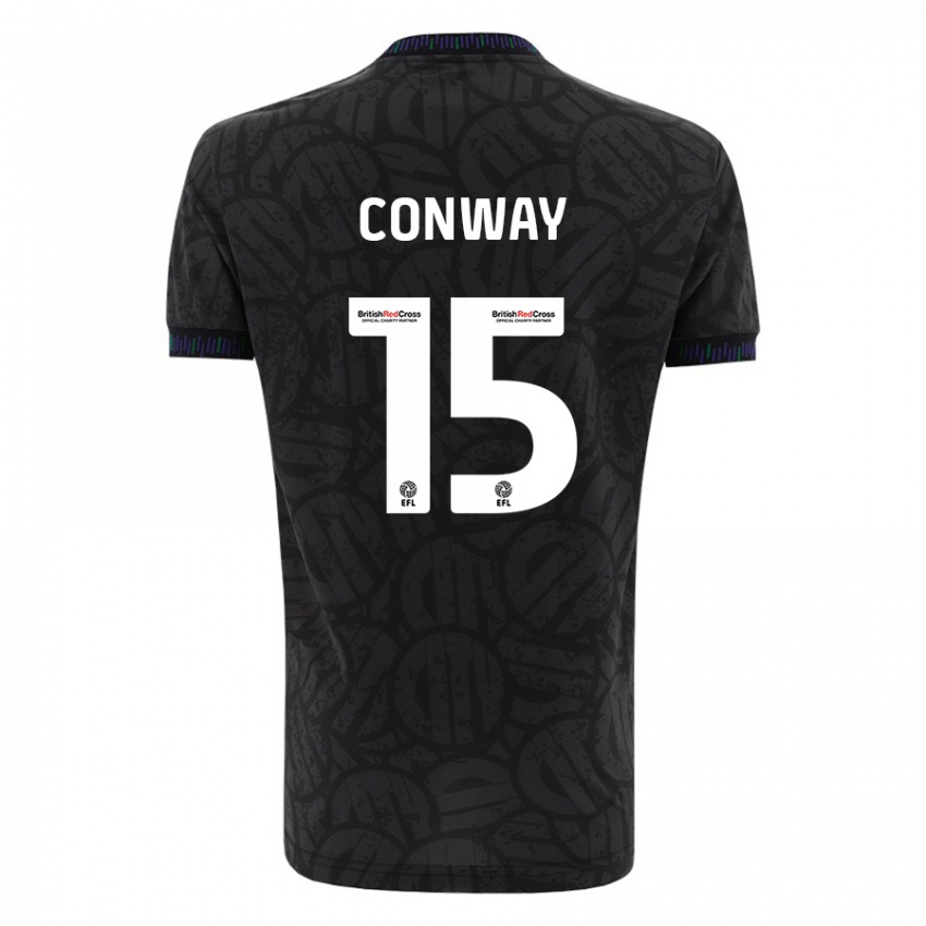 Niño Camiseta Tommy Conway #15 Negro 2ª Equipación 2023/24 La Camisa