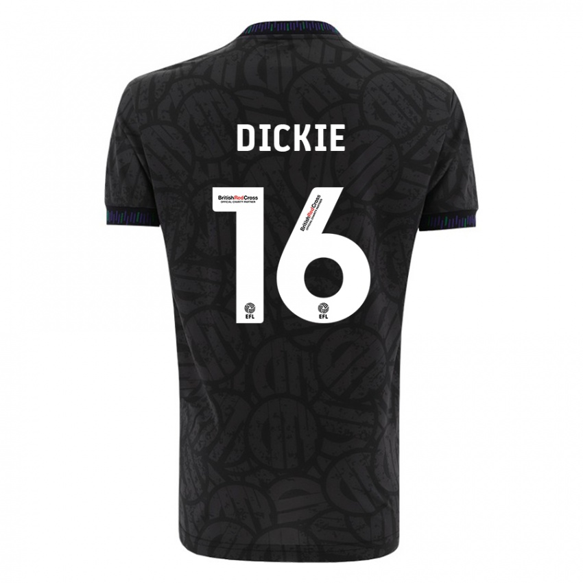 Niño Camiseta Rob Dickie #16 Negro 2ª Equipación 2023/24 La Camisa