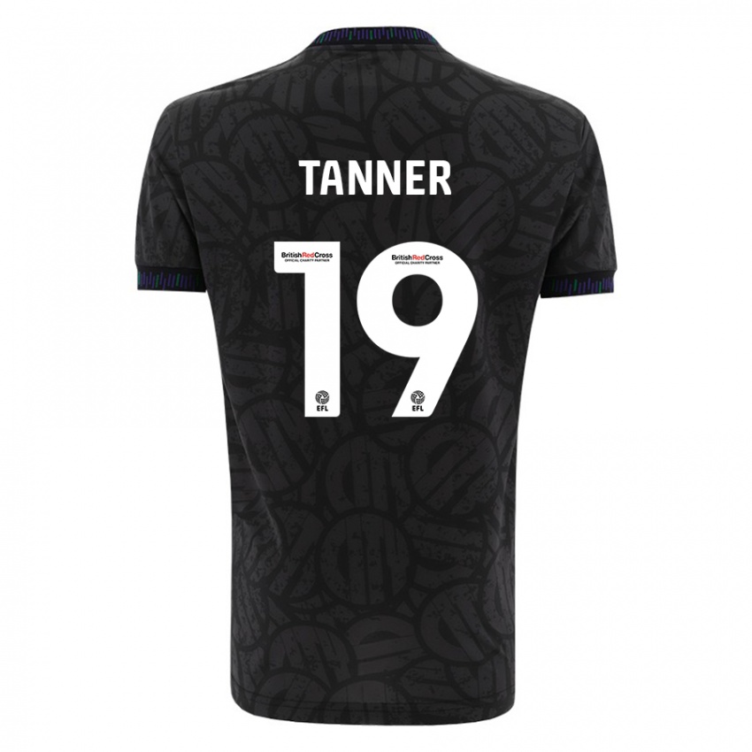 Niño Camiseta George Tanner #19 Negro 2ª Equipación 2023/24 La Camisa