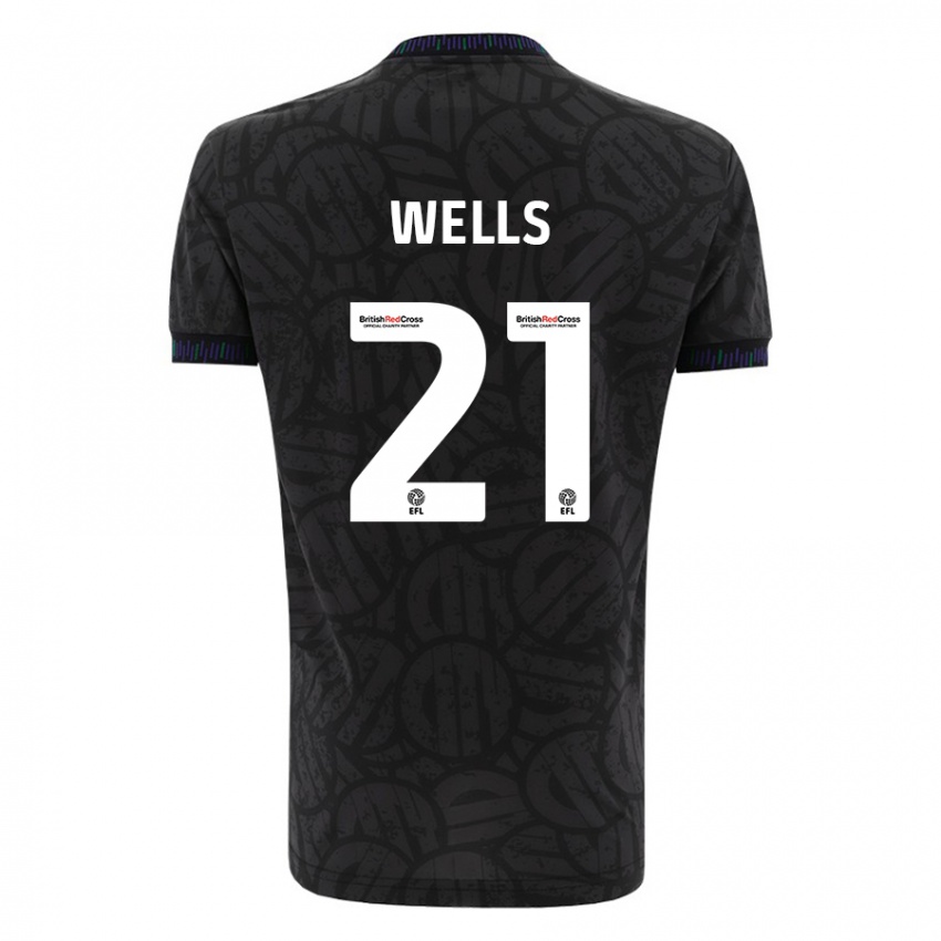 Niño Camiseta Nahki Wells #21 Negro 2ª Equipación 2023/24 La Camisa