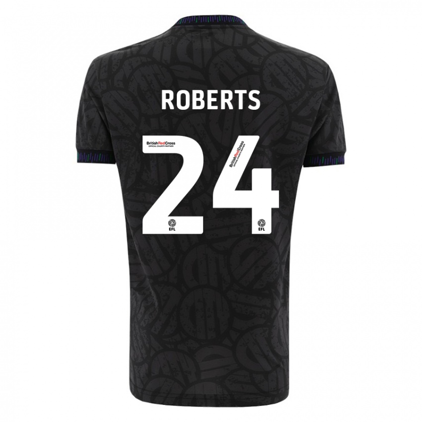 Niño Camiseta Haydon Roberts #24 Negro 2ª Equipación 2023/24 La Camisa