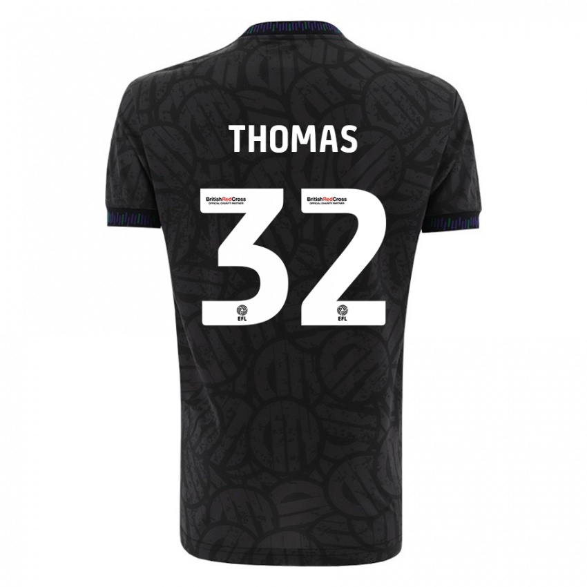 Niño Camiseta Lewis Thomas #32 Negro 2ª Equipación 2023/24 La Camisa