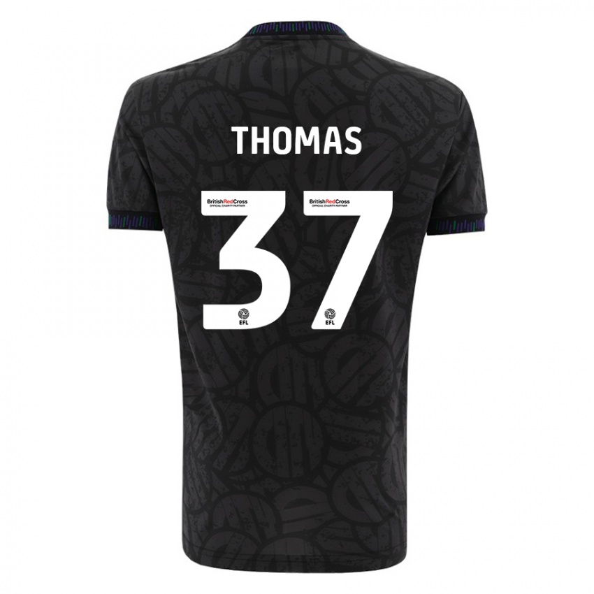 Niño Camiseta Olly Thomas #37 Negro 2ª Equipación 2023/24 La Camisa