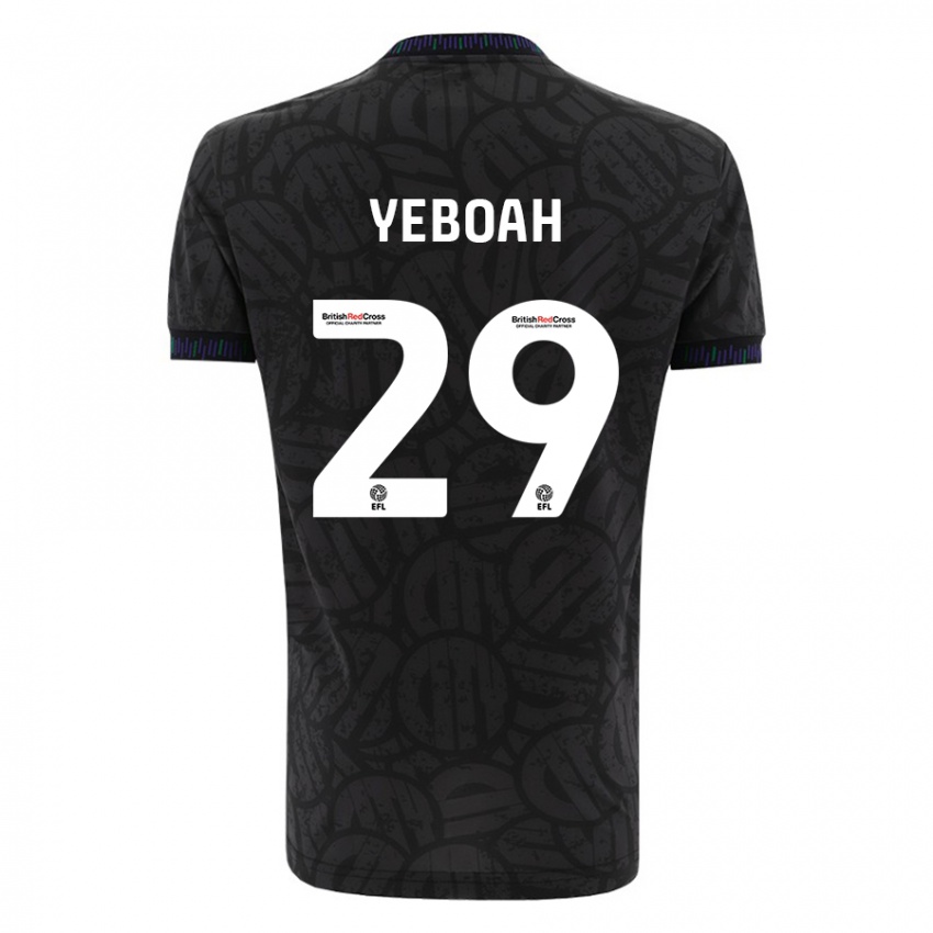 Niño Camiseta Ephraim Yeboah #29 Negro 2ª Equipación 2023/24 La Camisa