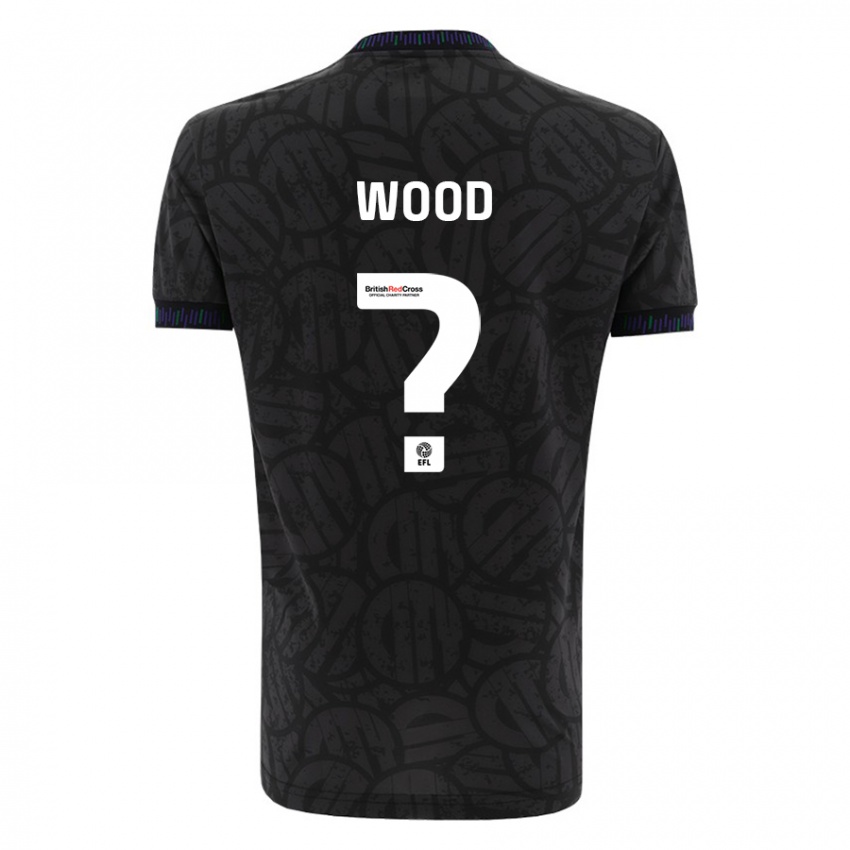 Niño Camiseta Callum Wood #0 Negro 2ª Equipación 2023/24 La Camisa