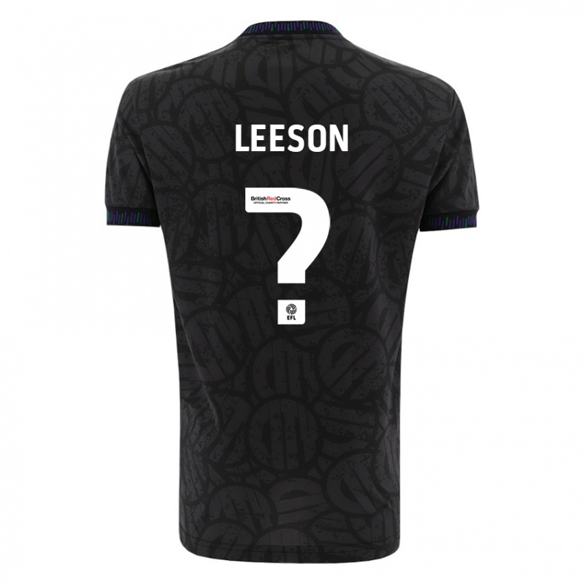 Niño Camiseta Harry Leeson #0 Negro 2ª Equipación 2023/24 La Camisa