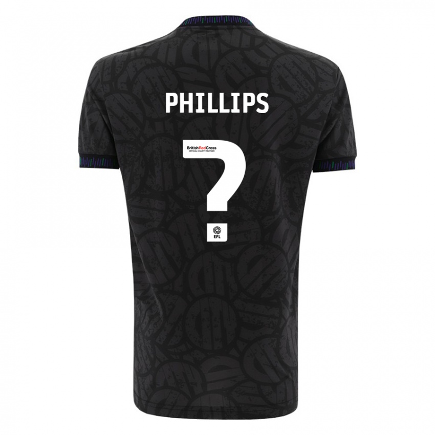 Niño Camiseta Billy Phillips #0 Negro 2ª Equipación 2023/24 La Camisa