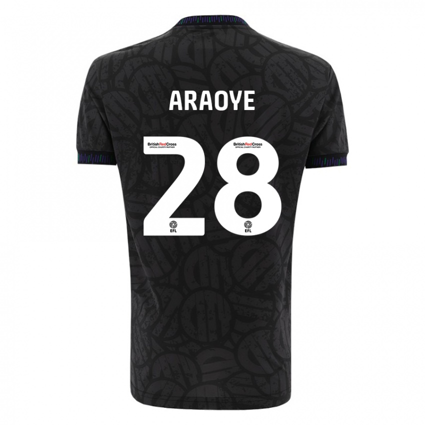 Niño Camiseta Raphael Araoye #28 Negro 2ª Equipación 2023/24 La Camisa