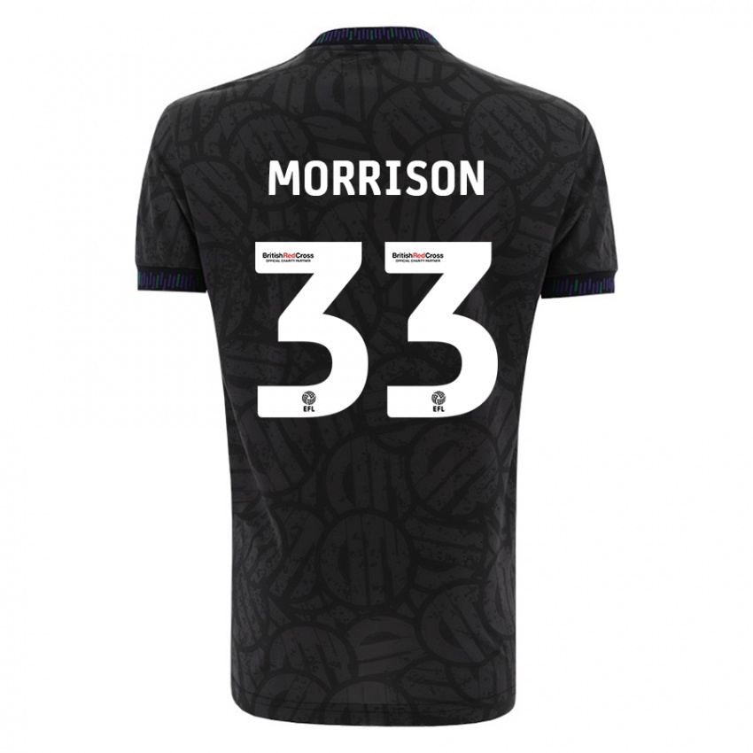 Niño Camiseta Elijah Morrison #33 Negro 2ª Equipación 2023/24 La Camisa