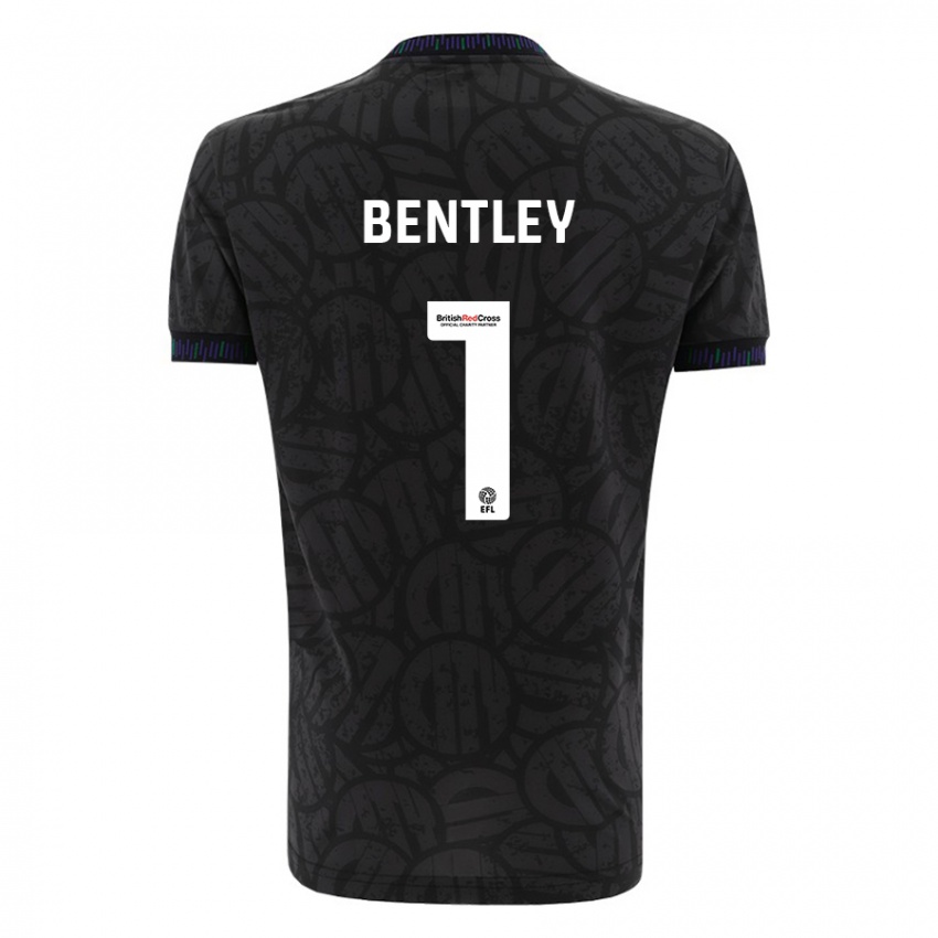 Niño Camiseta Fran Bentley #1 Negro 2ª Equipación 2023/24 La Camisa