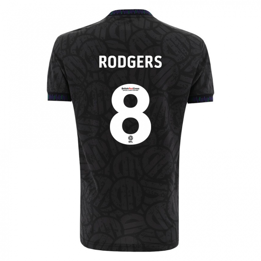 Niño Camiseta Amy Rodgers #8 Negro 2ª Equipación 2023/24 La Camisa