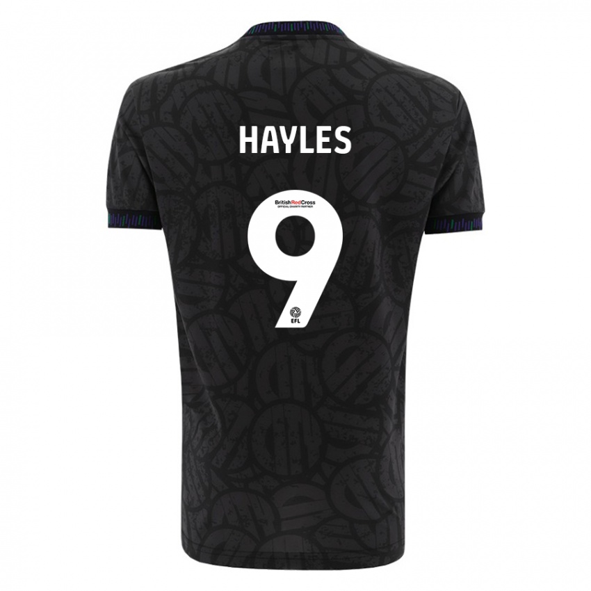 Niño Camiseta Shania Hayles #9 Negro 2ª Equipación 2023/24 La Camisa