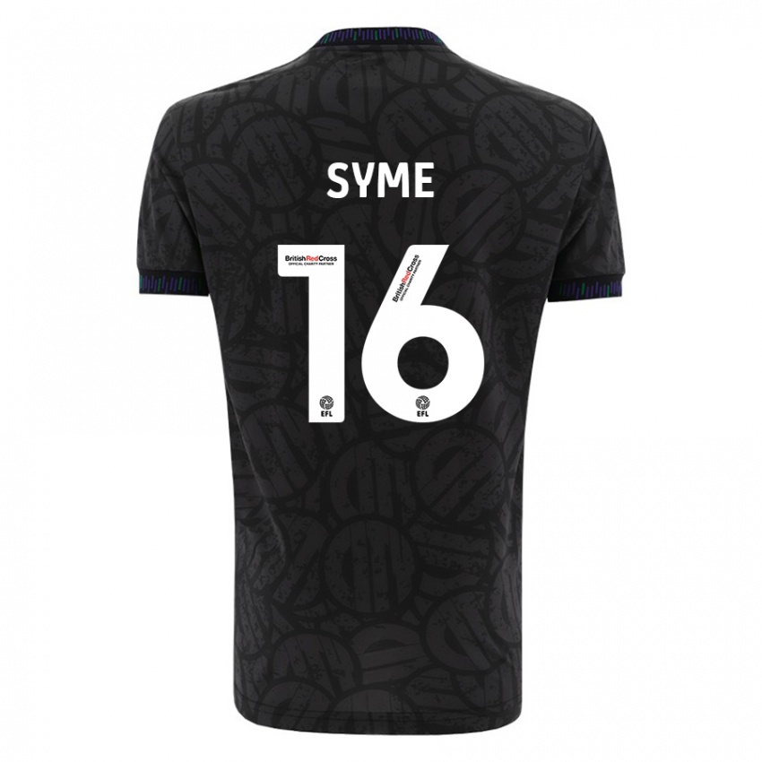 Niño Camiseta Emily Syme #16 Negro 2ª Equipación 2023/24 La Camisa