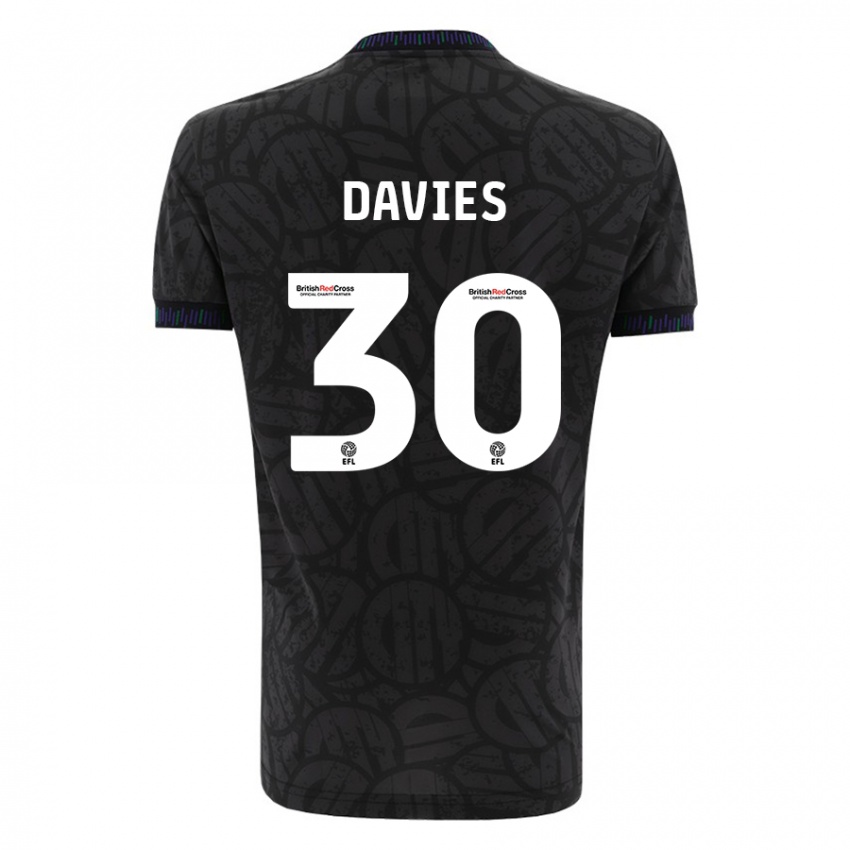 Niño Camiseta Yasmin Davies #30 Negro 2ª Equipación 2023/24 La Camisa