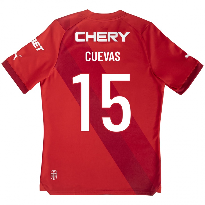 Niño Camiseta Cristian Cuevas #15 Rojo 2ª Equipación 2023/24 La Camisa