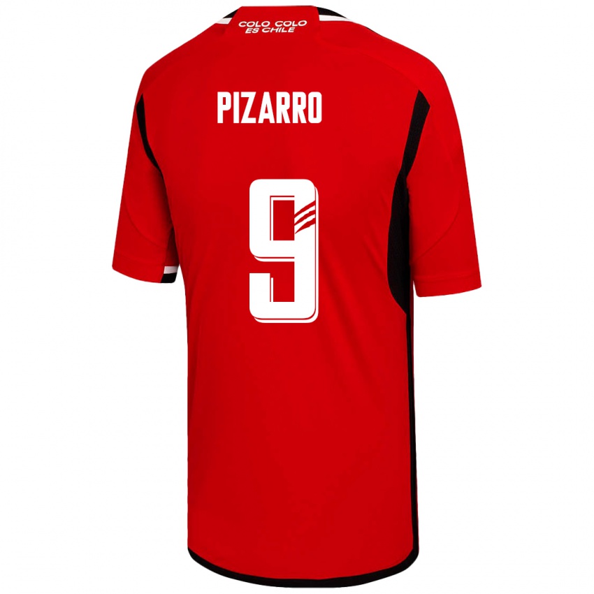 Niño Camiseta Damián Pizarro #9 Rojo 2ª Equipación 2023/24 La Camisa