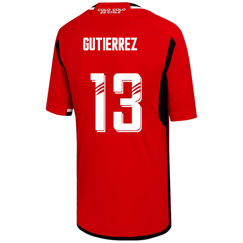Niño Camiseta Bruno Gutiérrez #13 Rojo 2ª Equipación 2023/24 La Camisa