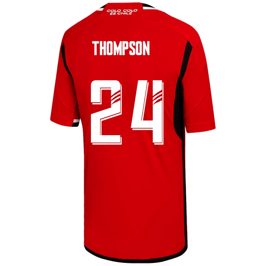 Niño Camiseta Jordhy Thompson #24 Rojo 2ª Equipación 2023/24 La Camisa