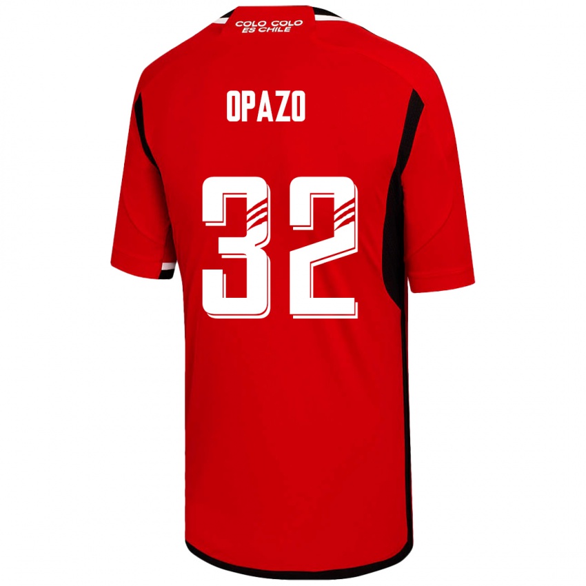 Niño Camiseta Óscar Opazo #32 Rojo 2ª Equipación 2023/24 La Camisa