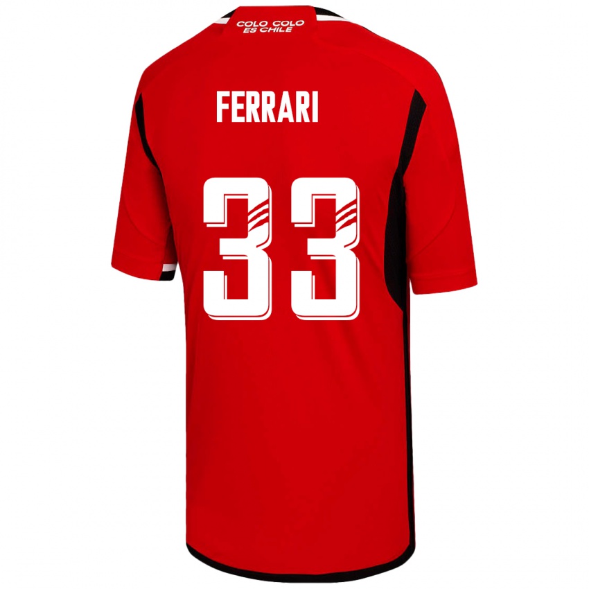 Niño Camiseta Matías Ferrari #33 Rojo 2ª Equipación 2023/24 La Camisa