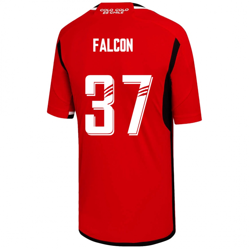 Niño Camiseta Maximiliano Falcón #37 Rojo 2ª Equipación 2023/24 La Camisa