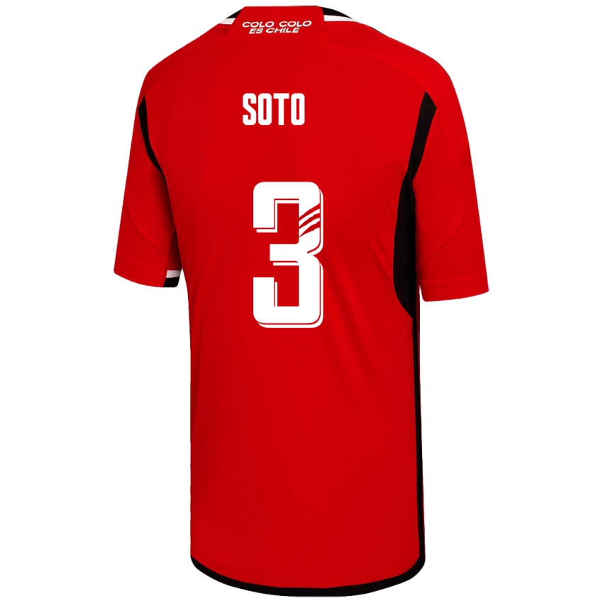 Niño Camiseta Rocío Soto #3 Rojo 2ª Equipación 2023/24 La Camisa