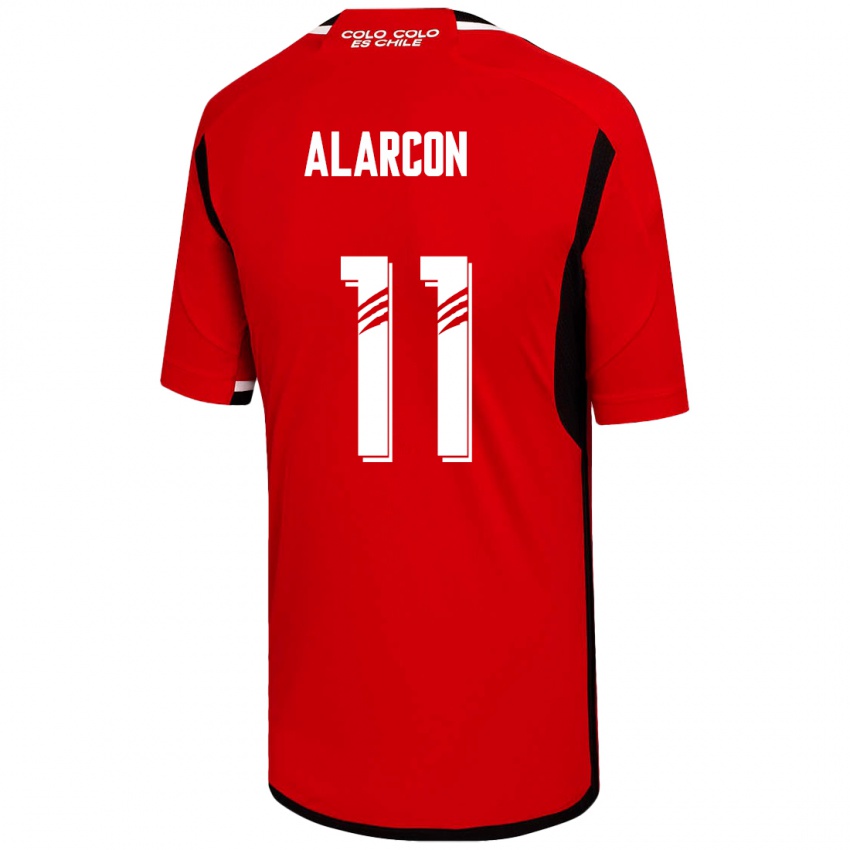 Niño Camiseta Antonia Alarcón #11 Rojo 2ª Equipación 2023/24 La Camisa
