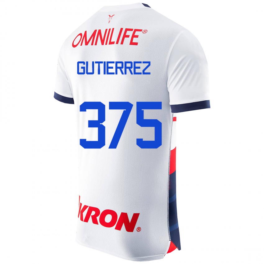 Niño Camiseta Gerson Gutiérrez #375 Blanco 2ª Equipación 2023/24 La Camisa