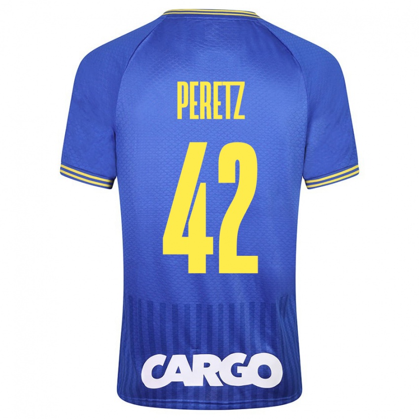 Niño Camiseta Dor Peretz #42 Azul 2ª Equipación 2023/24 La Camisa