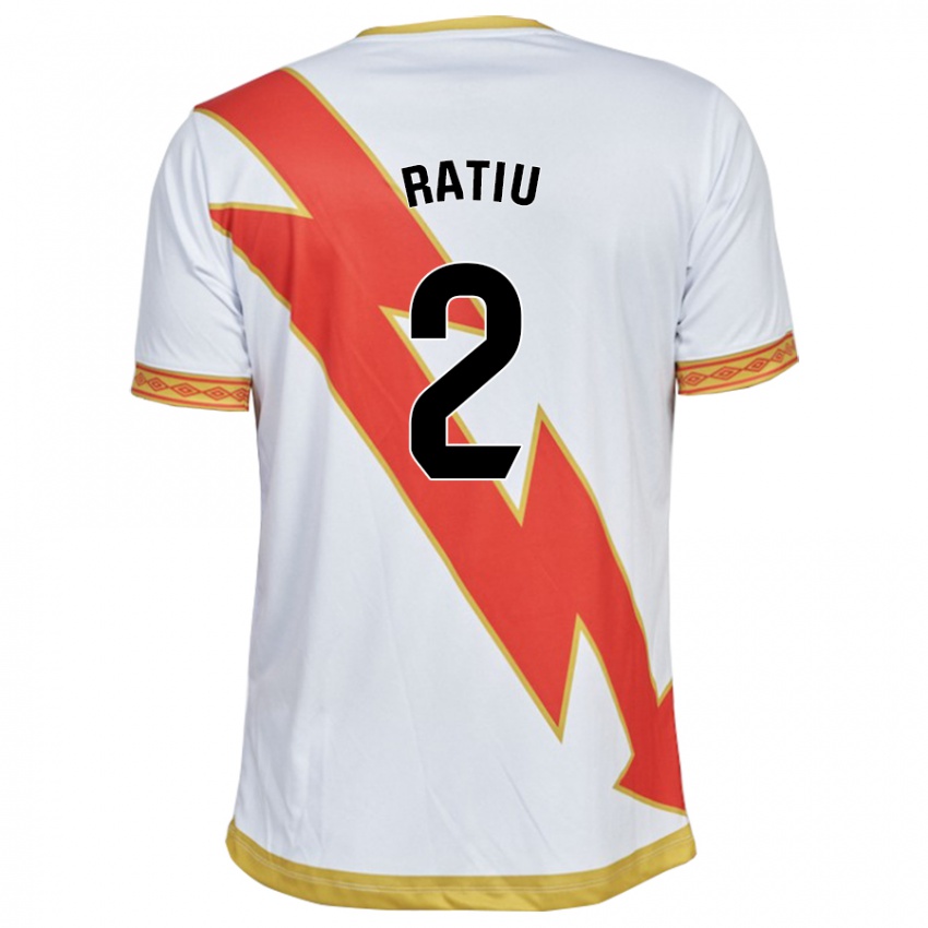 Hombre Camiseta Andrei Rațiu #2 Blanco 1ª Equipación 2023/24 La Camisa