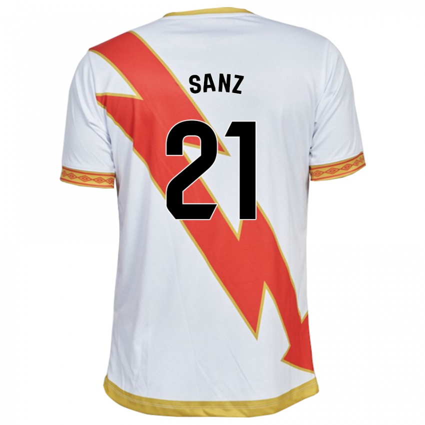 Hombre Camiseta Luismi Sanz #21 Blanco 1ª Equipación 2023/24 La Camisa