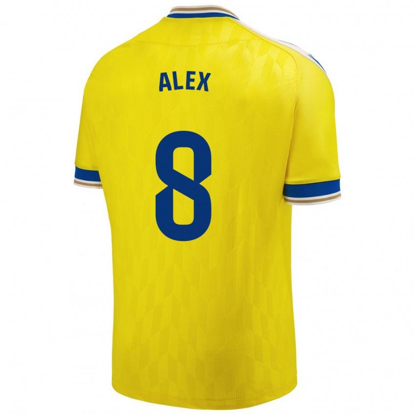 Hombre Camiseta Álex Fernández #8 Amarillo 1ª Equipación 2023/24 La Camisa