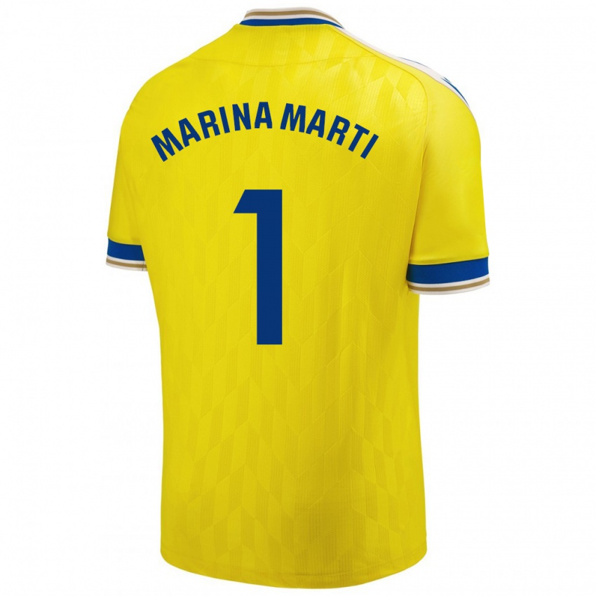 Hombre Camiseta Marina Martí #1 Amarillo 1ª Equipación 2023/24 La Camisa